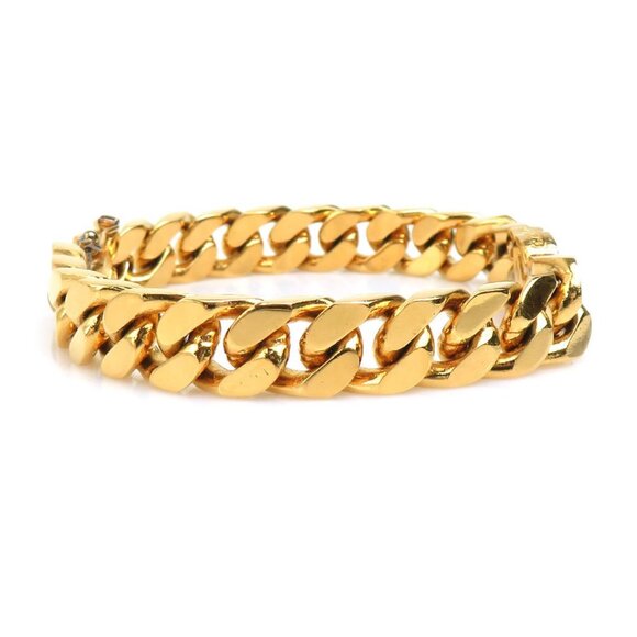 CHANEL Authentic Gold Logo Charm Bracelet - Picture 2 of 5